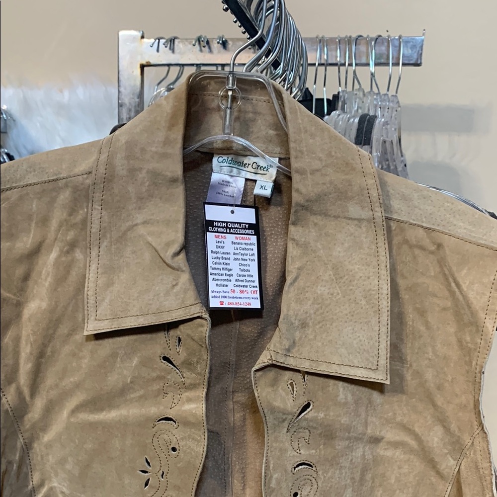 Coldwater Creek Light Brown Suede Vest